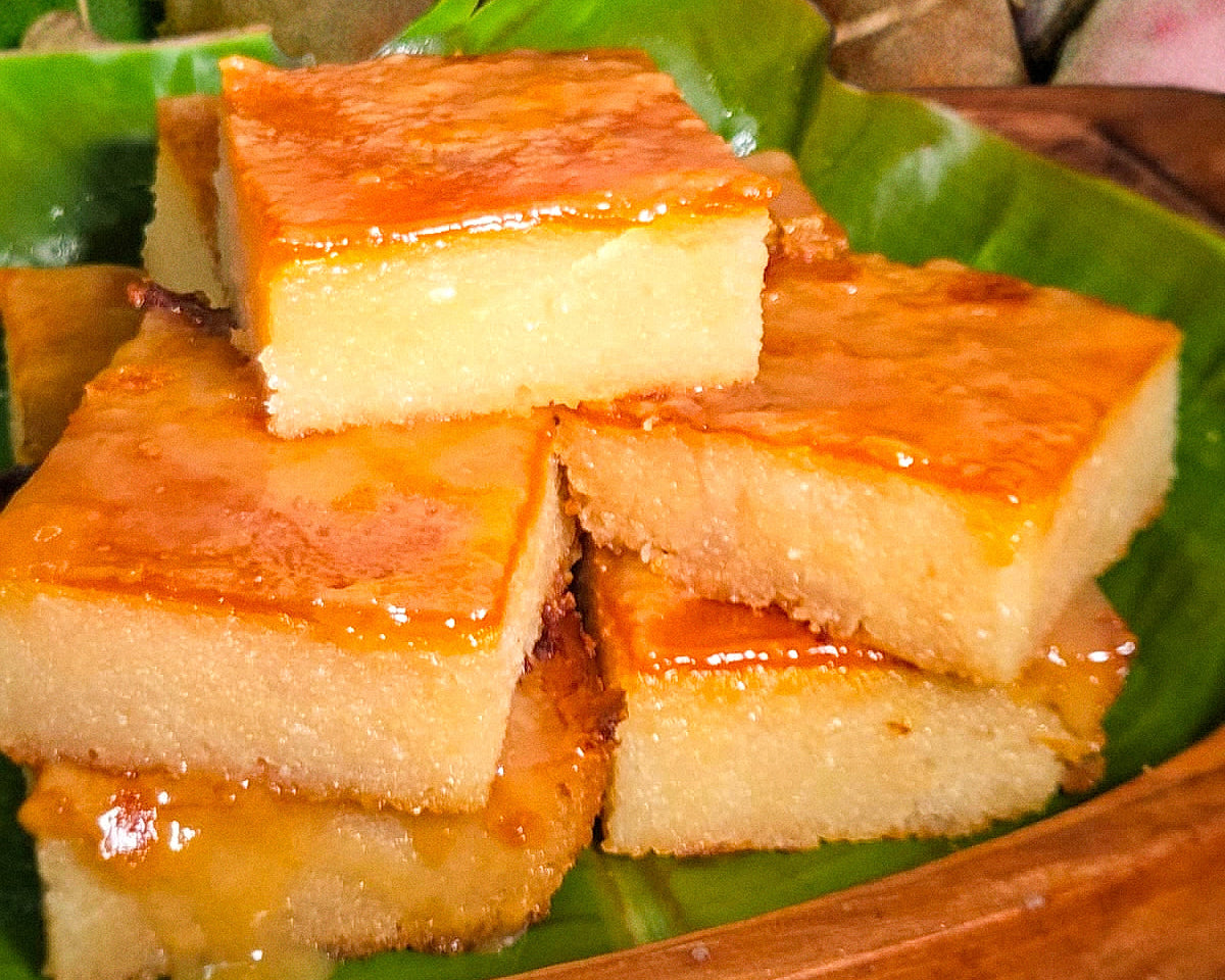 Orange Yuca Cassava Cake