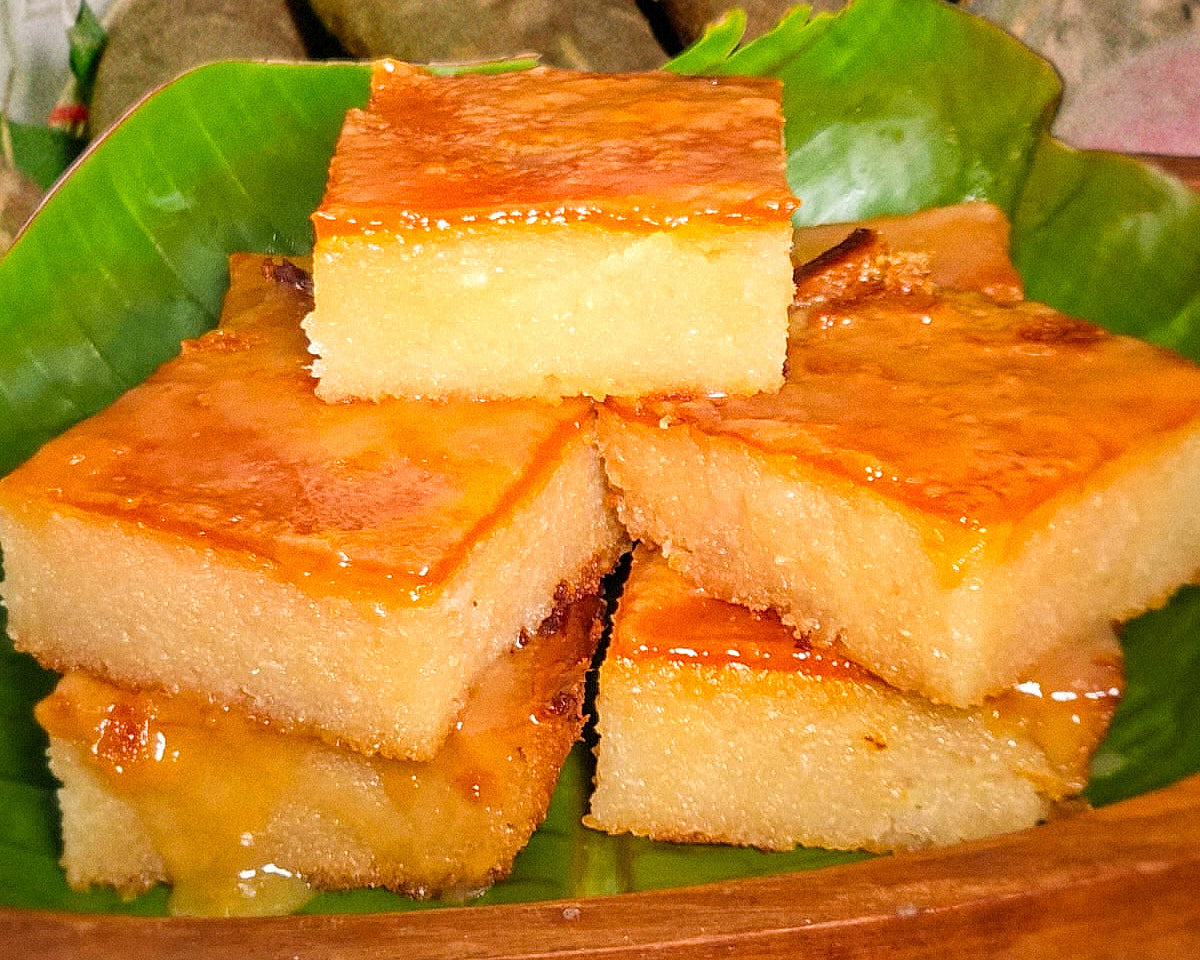 Orange Yuca Cassava Cake